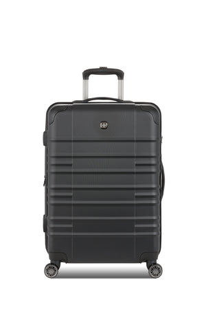 SWISSGEAR 8027 Medium Checked Expandable Hardside Spinner Luggage - Black
