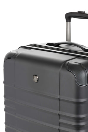 SWISSGEAR 8027 Medium Checked Expandable Hardside Spinner Luggage - Black