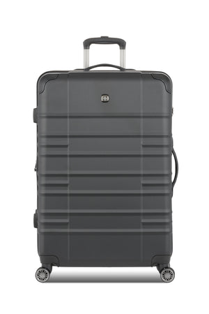 SWISSGEAR 8027 Large Checked Expandable Hardside Spinner Luggage - Black