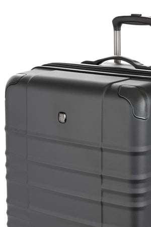 SWISSGEAR 8027 Large Checked Expandable Hardside Spinner Luggage - Black