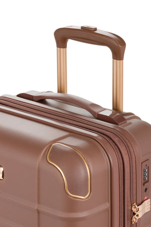SWISSGEAR 8027 19” Expandable Carry On Hardside Spinner Luggage in Maple with Split-case construction for maximum organization