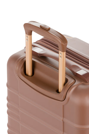 SWISSGEAR 8027 19” Expandable Carry On Hardside Spinner Luggage - Maple Premium push-button steel locking telescopic handle for easy pushing or pulling of luggage