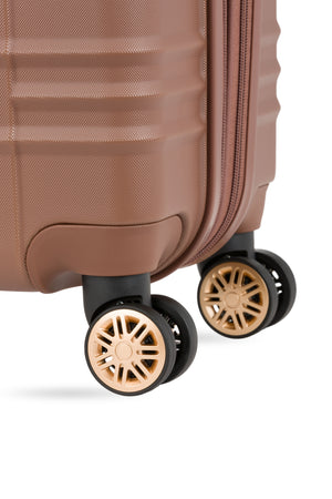 SWISSGEAR 8027 19” Expandable Carry On Hardside Spinner Luggage - Maple Eight 360-degree wheels for superior maneuverability