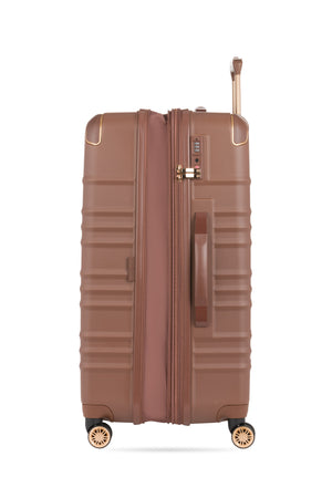 SWISSGEAR 8027 Large Checked Expandable Hardside Spinner Luggage - Maple Expands for additional packing space