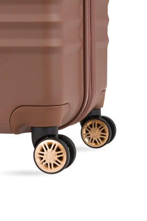 SWISSGEAR 8027 Large Checked Expandable Hardside Spinner Luggage - Maple Eight 360-degree wheels for superior maneuverability