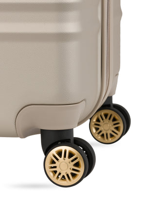 SWISSGEAR 8027 Expandable Spinner 3 Piece Luggage Set - Sand Eight 360-degree wheels for superior maneuverability
