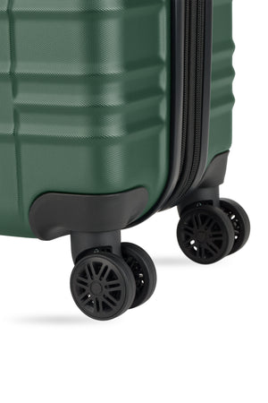 SWISSGEAR 8027 19” Expandable Carry On Hardside Spinner Luggage - Forest Green Eight 360-degree wheels for superior maneuverability