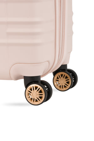 SWISSGEAR 8027 19” Expandable Carry On Hardside Spinner Luggage - Pink Eight 360-degree wheels for superior maneuverability