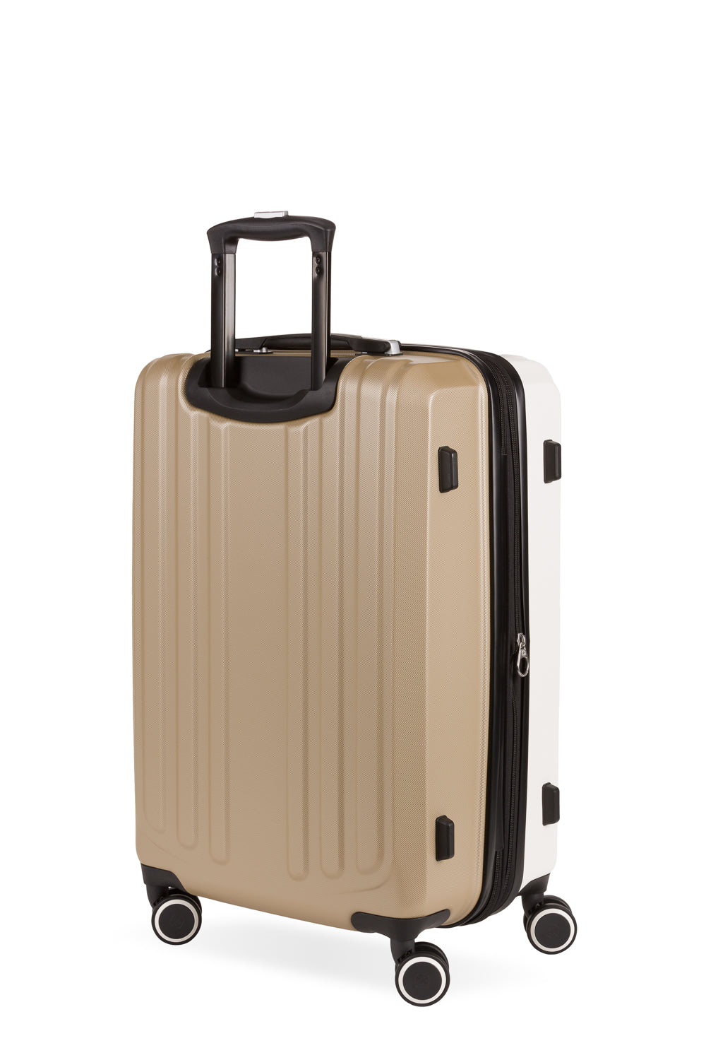 SWISSGEAR Duet Medium Checked Spinner in Ivory/Taupe