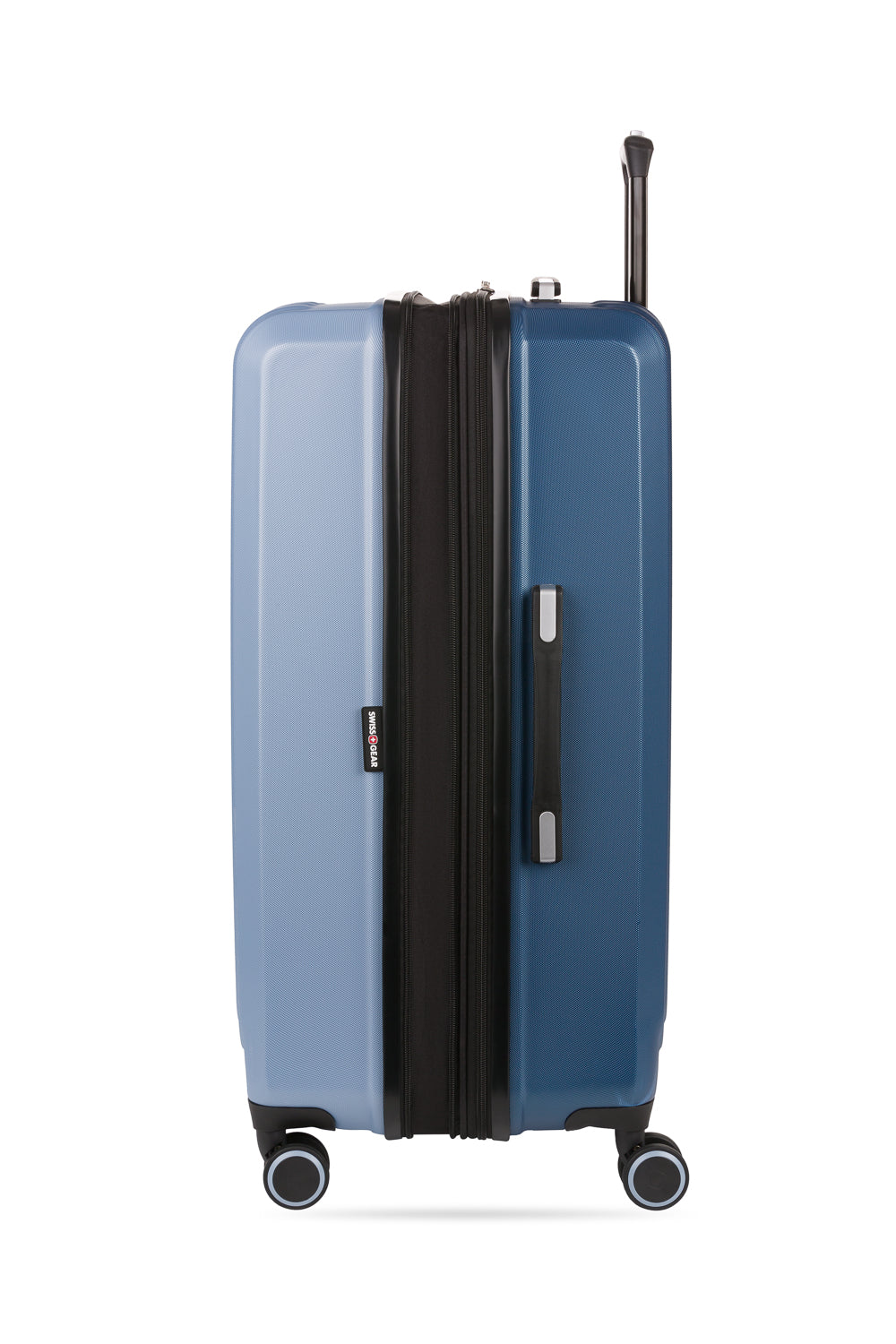 SWISSGEAR Duet Large Checked Spinner in Light Blue/Navy