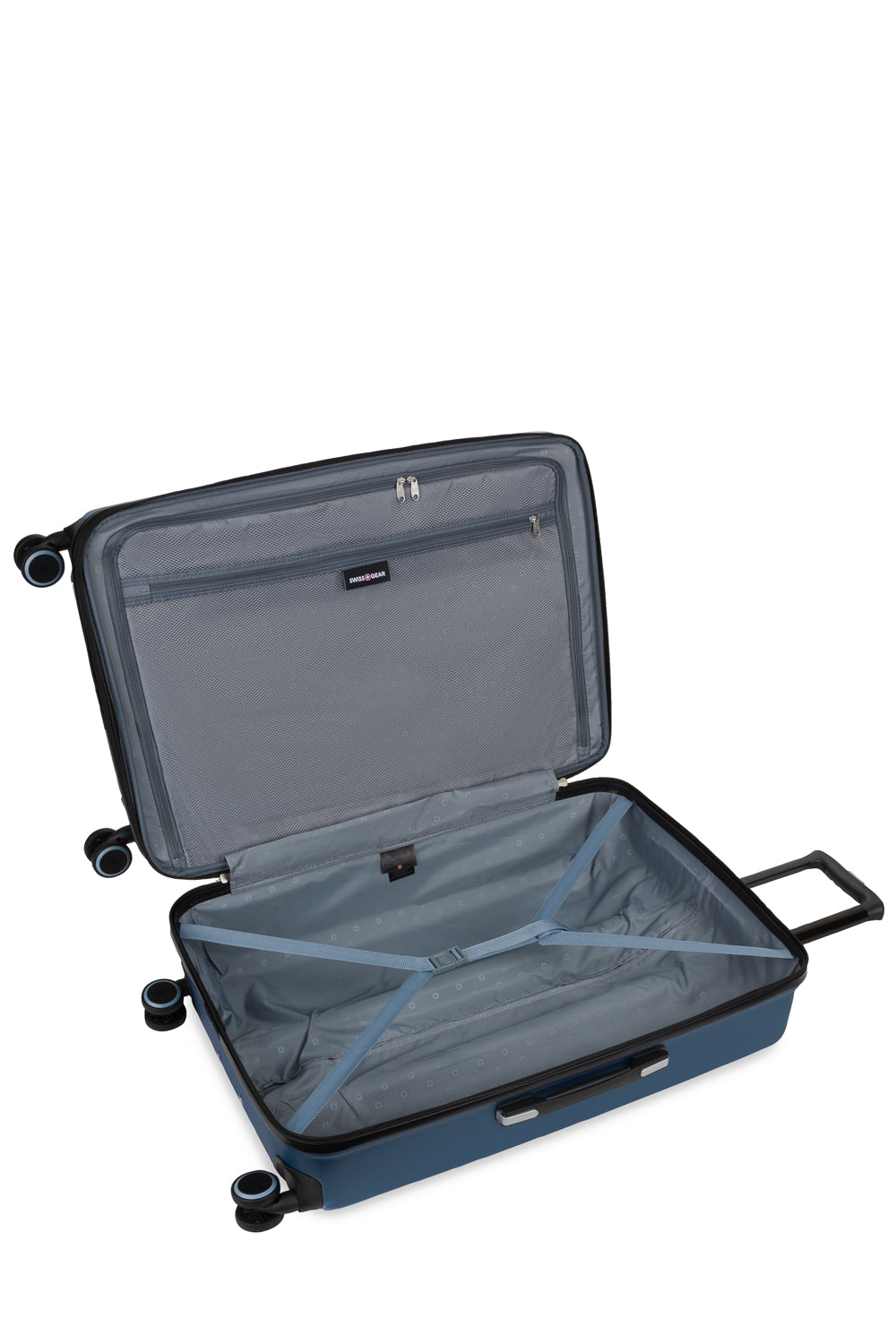 バッグ swiswi SWISSGEAR Duet Large Checked Spinner in Light Blue/Navy