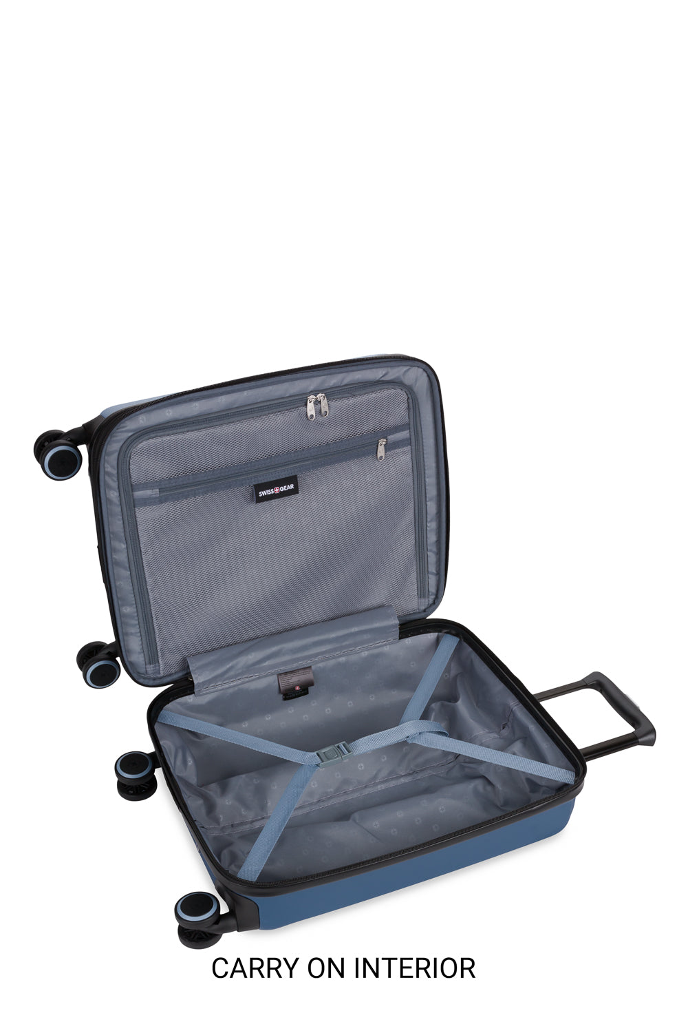 ●THA WESTRONAUTS SWISSGEAR Duet 3-Piece Spinner Set in Light Blue/Navy