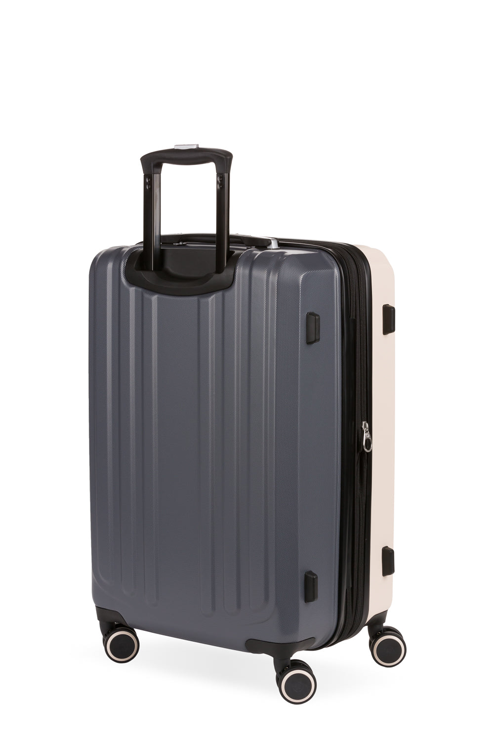 SWISSGEAR Duet Medium Checked Spinner in Whisper Pink/Dark Grey