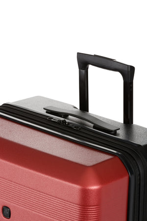 Swissgear Duet 28 inch Expandable Hardside Spinner Luggage - Wine/Black Durable molded grab handle for comfortable lifting and maneuvering