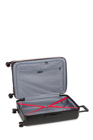 Swissgear Duet 28 inch Expandable Hardside Spinner Luggage - Wine/Black Zippered divider panel with integrated large, zippered flat pocket