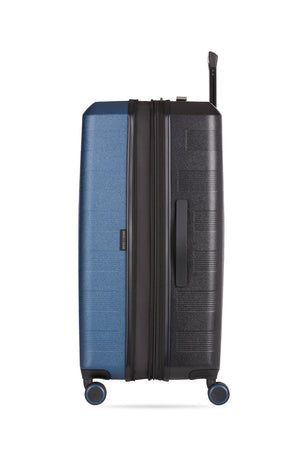 Swissgear Duet 3pc Expandable Hardside Spinner Luggage Set - Navy/Black Expands for additional packing space