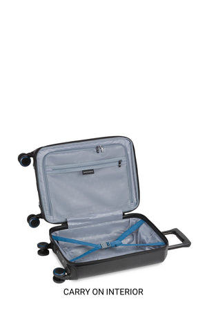 Swissgear Duet 3pc Expandable Hardside Spinner Luggage Set - Navy/Black Internal clothing tie-down straps to help prevent shifting of contents