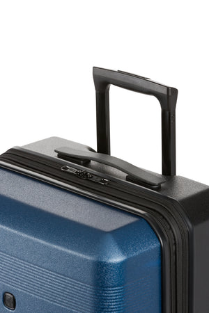 Swissgear Duet 24 inch Expandable Hardside Spinner Luggage - Navy/Black Durable molded grab handle for comfortable lifting and maneuvering
