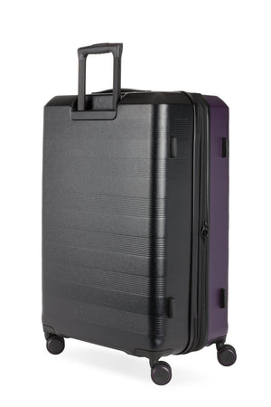 Swissgear Duet 28-in Expandable Hardside Spinner Luggage - Plum/Black with superior mobility