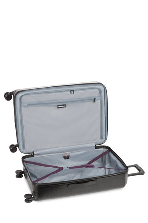 Swissgear Duet 28 in Expandable Hardside Spinner Luggage - Plum/Black Zippered divider panel with integrated large, zippered flat pocket