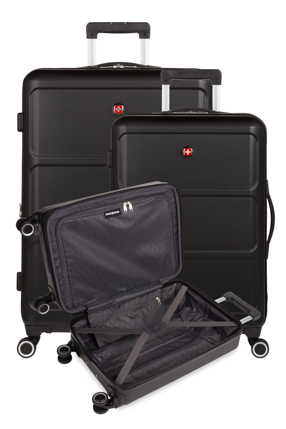 SWISSGEAR Wanderlust 3-Piece Spinner Set in Black