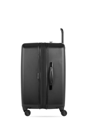     SWISSGEAR Wanderlust Pro Big Box Expandable Spinner 5 Piece Set – Black Molded side handle for comfort in lifting (Only on 25