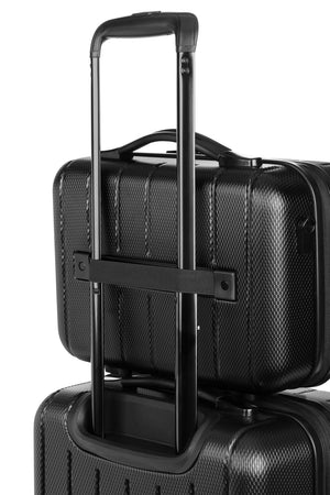 SWISSGEAR Wanderlust Pro Big Box Expandable Spinner 5 Piece Set – Black Add-a-bag back strap allows to attach bag to luggage extended handles