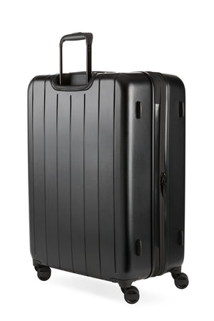 Swissgear 8092 Expandable 3pc Hardside Spinner Luggage Set - Black Rugged, ABS hardside split-case body