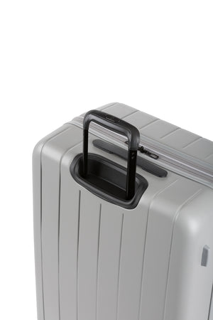 Swissgear 8092 Expandable 3pc Hardside Spinner Luggage Set - Storm Gray Push-button locking telescopic handle 