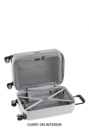 Swissgear 8092 Expandable 3pc Hardside Spinner Luggage Set - Storm Gray with zippered accessory pocket