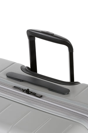 Swissgear 8092 Expandable 3pc Hardside Spinner Luggage Set - Gray Molded top handles for comfort in lifting