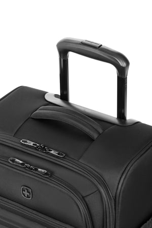 SWISSGEAR Checklite Underseater Carry On Suitcase in Black with Padded grab handle