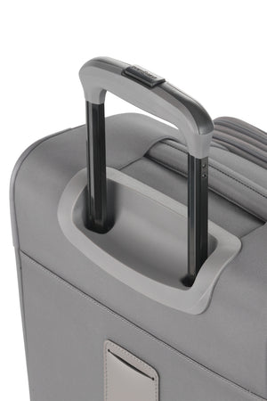 SWISSGEAR 8099 21 Inch Expandable Spinner Carry On Luggage - Gray Retractable, push-button locking telescopic handle for easy pushing or pulling