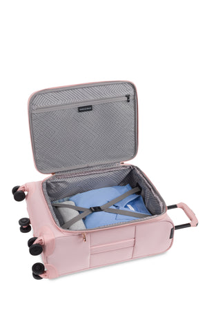SWISSGEAR Opulence 19 Inch Expandable Spinner Carry On Luggage in Blush