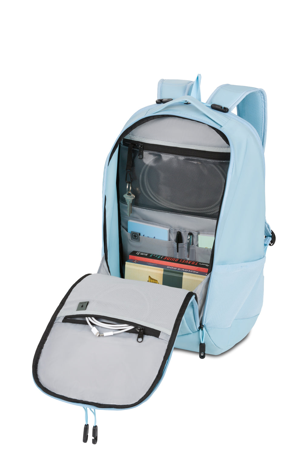 SWISSGEAR Viibe Pro Laptop Backpack - Light Blue - 05