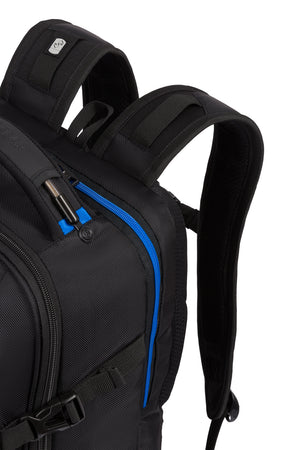 SWISSGEAR 8120 USB Gaming Laptop Backpack - Black - shock absorbing shoulder straps