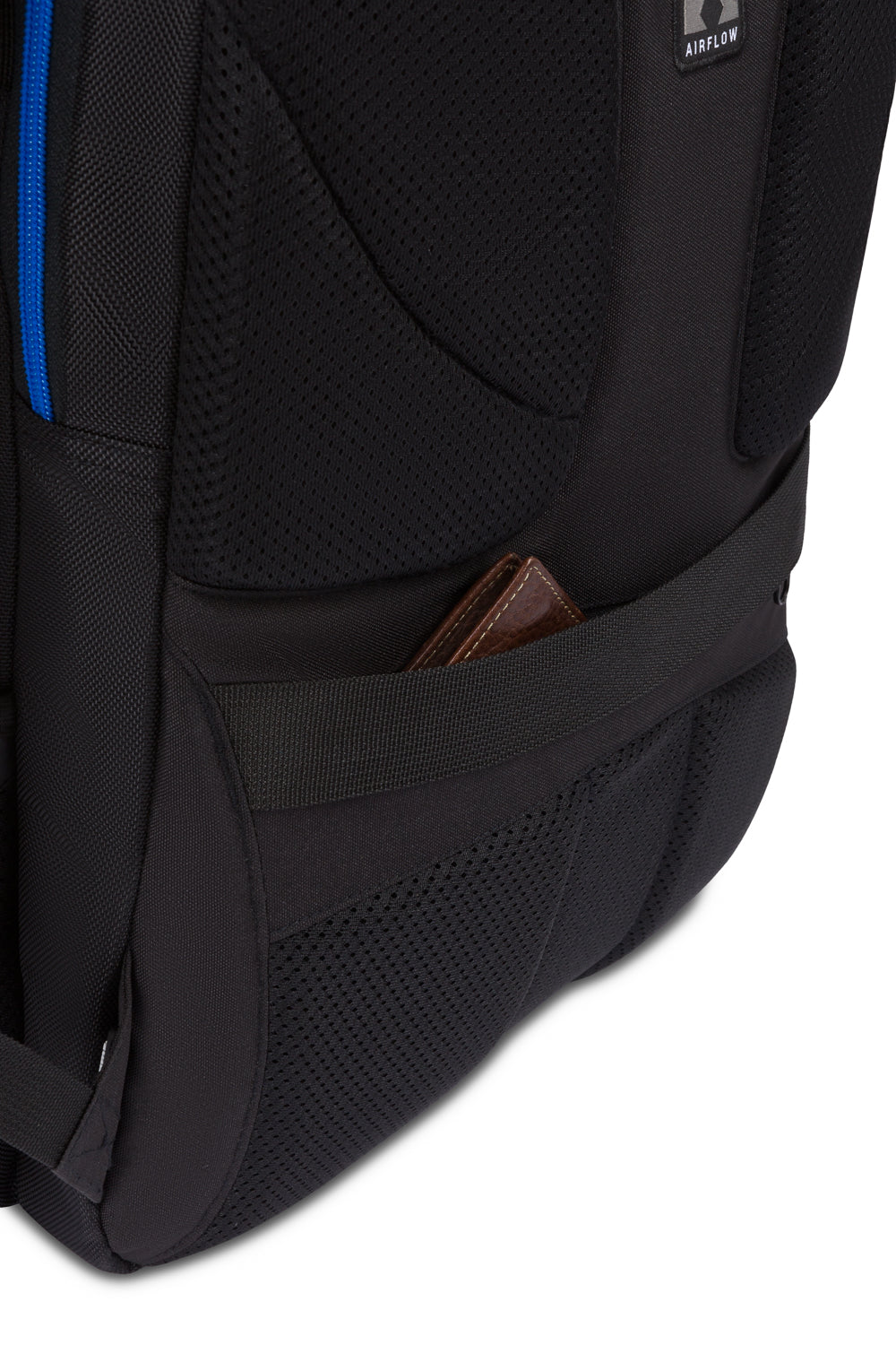 SWISSGEAR 8120 USB Gaming Laptop Backpack - Black - elasticized side pocket