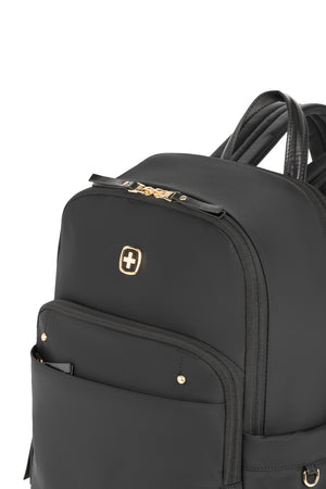 Swissgear 8139 Laptop Backpack - Black Front zippered quick-access pocket keeps frequently used items at hand.