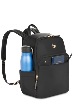 Swissgear 8139 Laptop Backpack - Black Dual side pockets can hold your water bottle and your umbrella