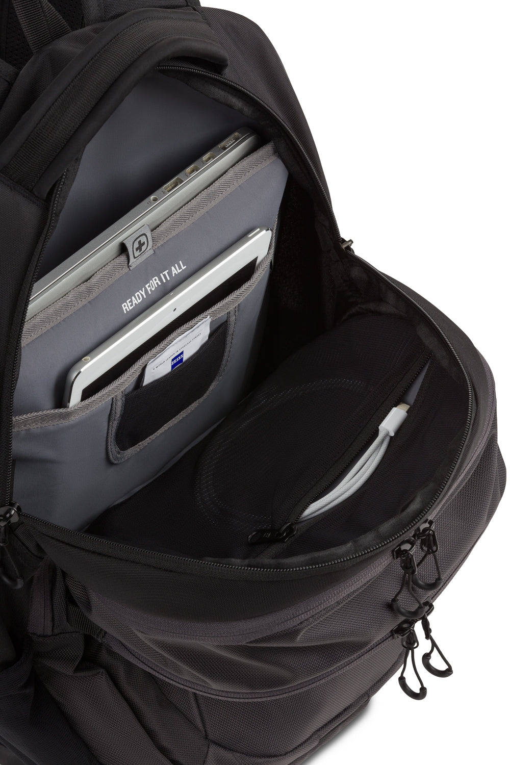 SWISSGEAR Fusion Pro Laptop Backpack - Black/Dark Grey - 09