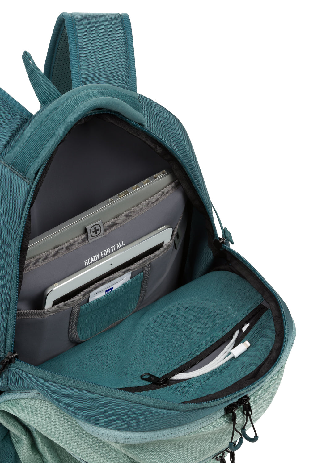 SWISSGEAR Fusion Pro Laptop Backpack in Dark Teal/Light Teal