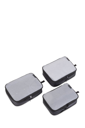 SWISSGEAR 8205 3 Piece Packing Cube Set - Black -Set of 2x 14