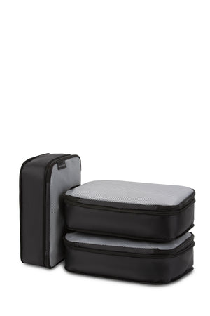 SWISSGEAR 8205 3 Piece Packing Cube Set - Black - Set of 2x 14