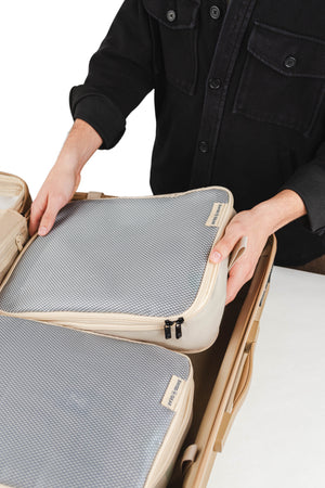 SWISSGEAR Travel Smart 3-Piece (S/M/M) Packing Cube Set in Dune Brown