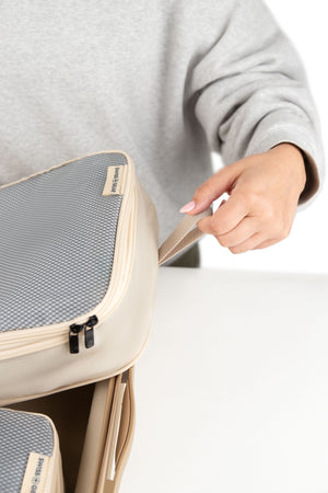 SWISSGEAR Travel Smart 3-Piece (S/M/M) Packing Cube Set in Dune Brown