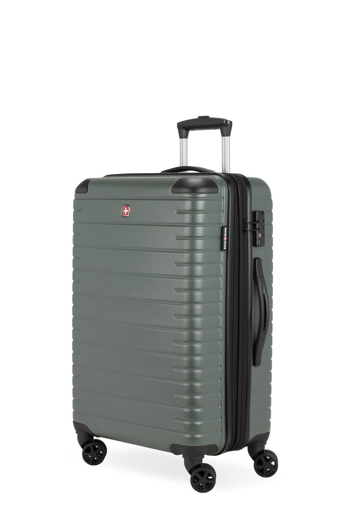 SWISSGEAR 8220 Medium Checked Spinner - Olive Green - 01