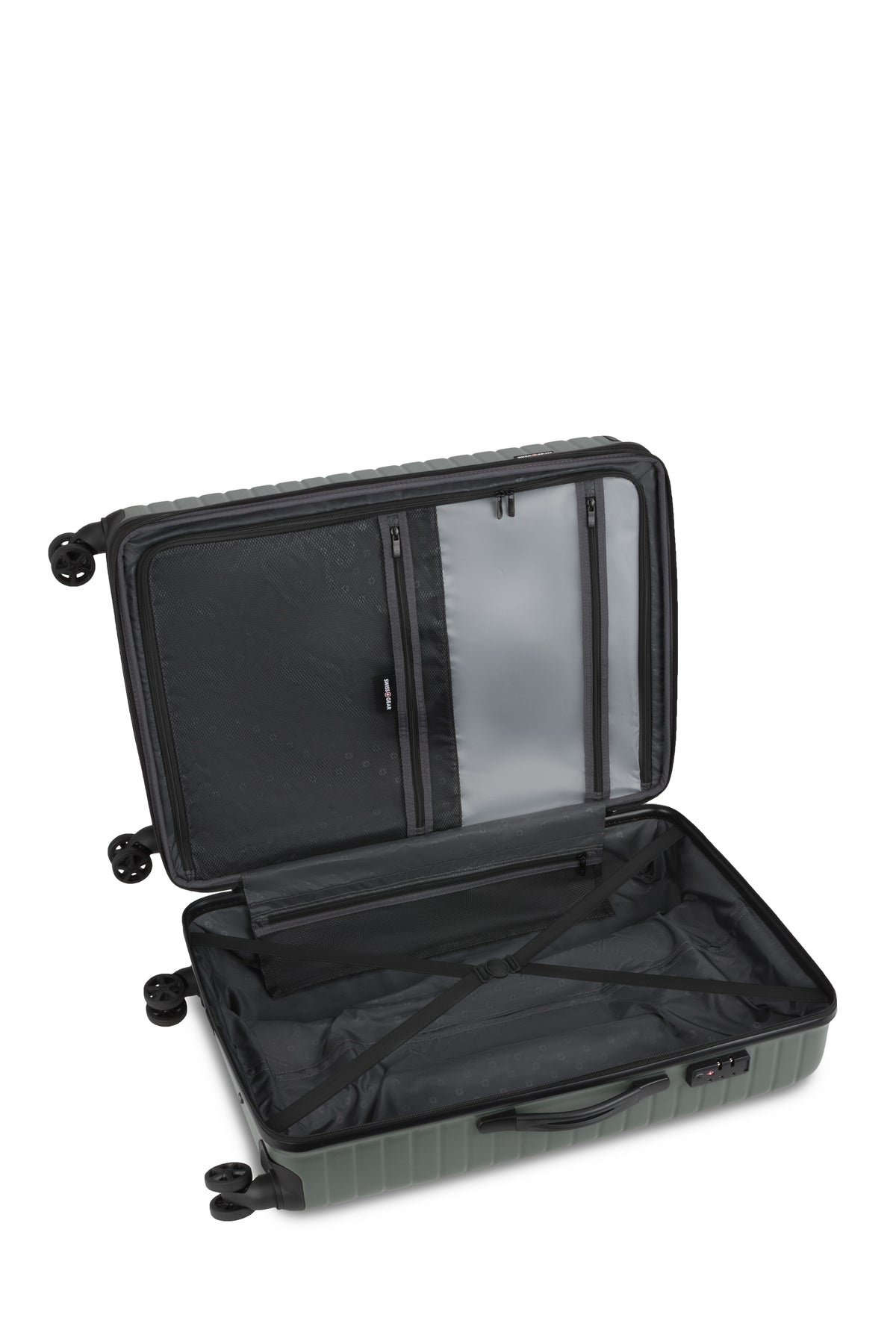 SWISSGEAR 8220 Large Checked Spinner - Olive Green - 04