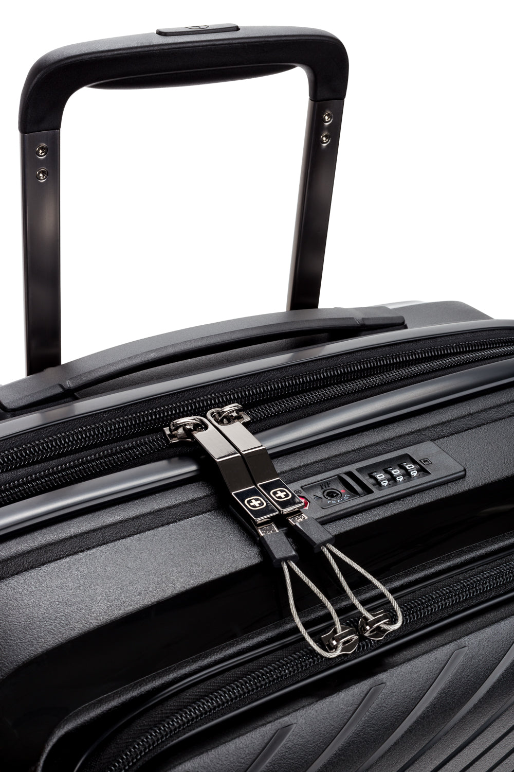 Swissgear 8836 Expandable Hardside Spinner Luggage TSA-accepted combination lock