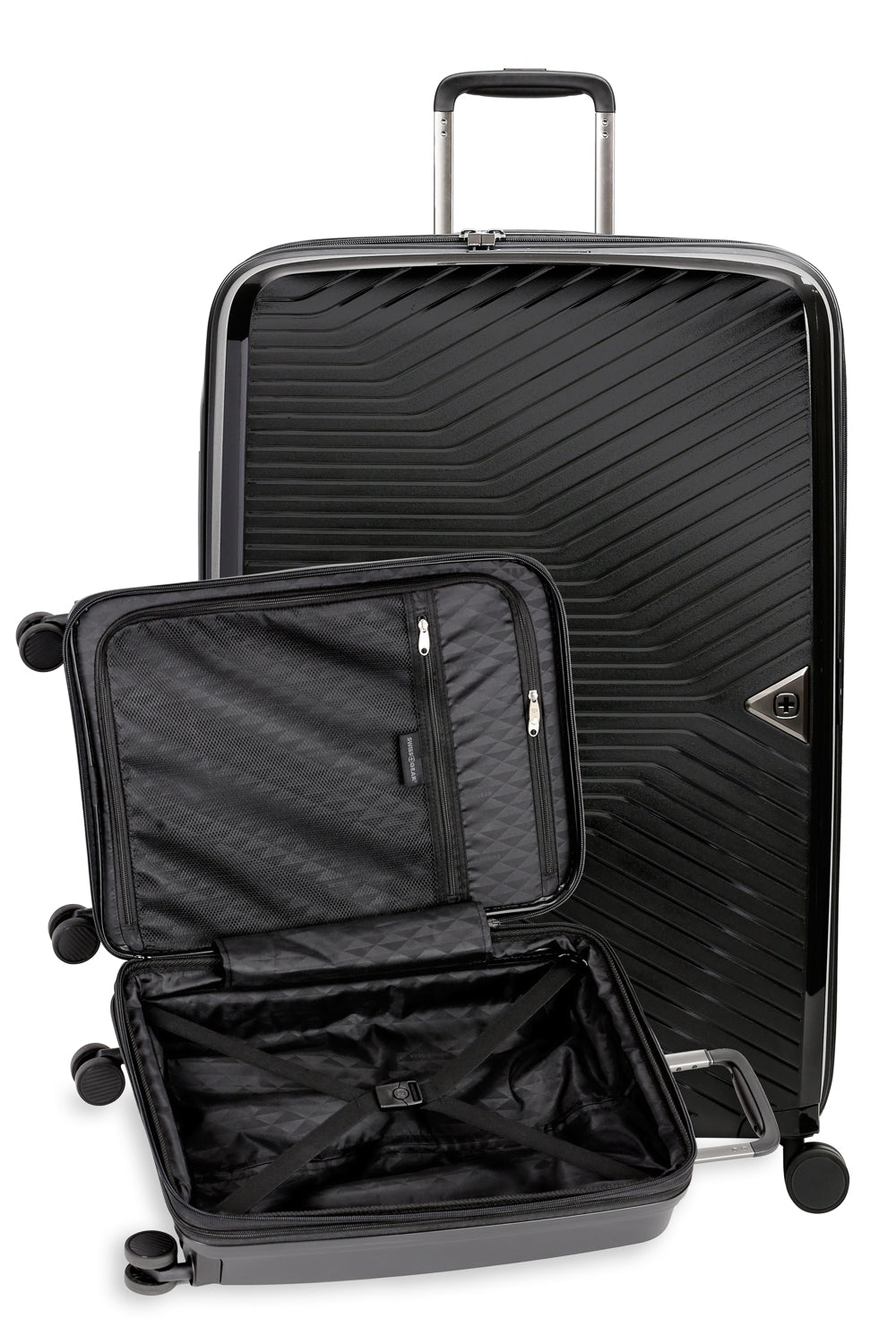 Swissgear 8836 Expandable 2 PC Hardside Spinner Luggage Set Open View