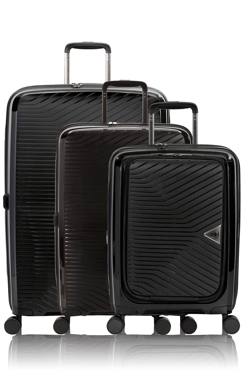 SWISSGEAR 8836 3-Piece Spinner Set in Black